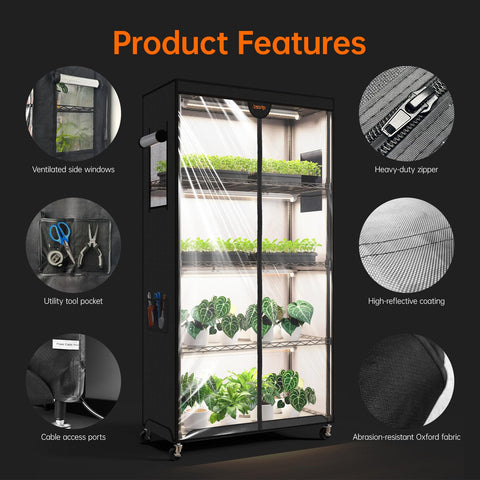 Bstrip auto-timer helps maintain consistent lighting for busy plant lovers.