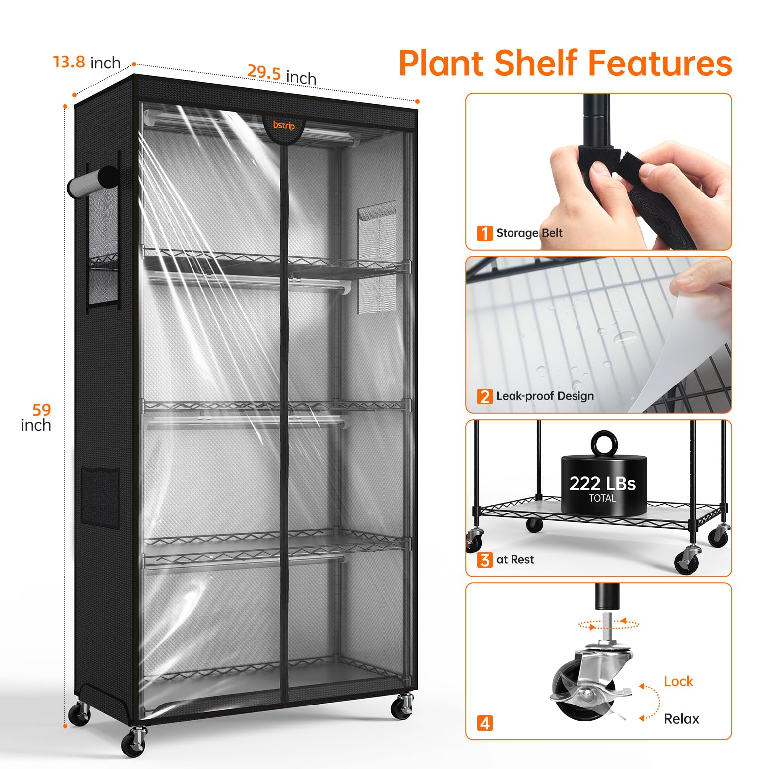 Bstrip tool-free assembly speeds setup for beginners and busy growers.