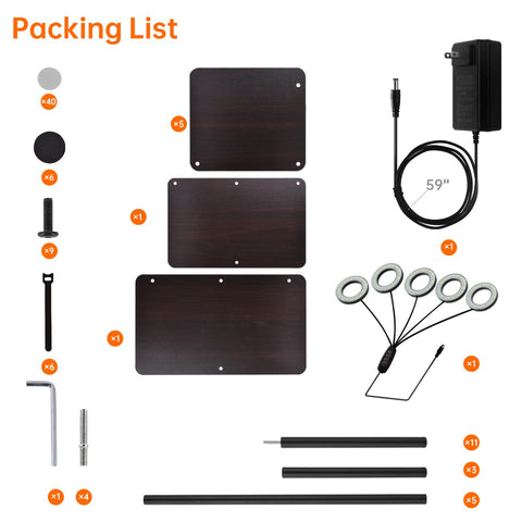 Bstrip non-slip feet and cable ties keep shelves stable and tidy