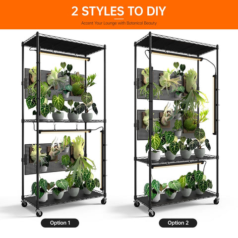 Bstrip pegboard layout close-up shows customizable plant placement and styling.