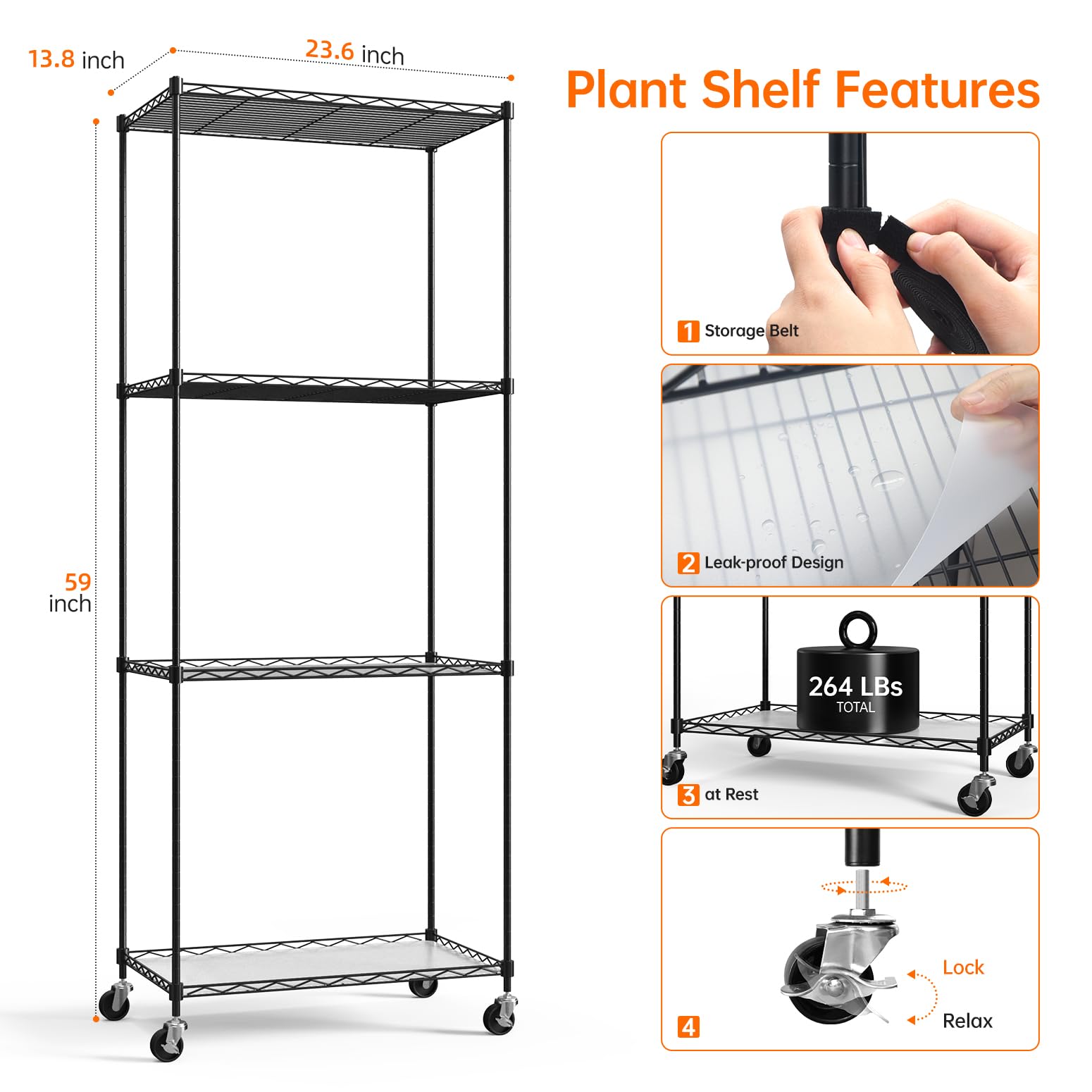 Bstrip plant shelf grow light highlights full-spectrum lamps supporting healthy indoor greenery