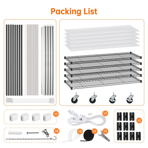 Bstrip seed-starting shelf aids spring planting and germination.