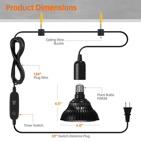 Bstrip sleek black metal design adds style to grow spaces.
