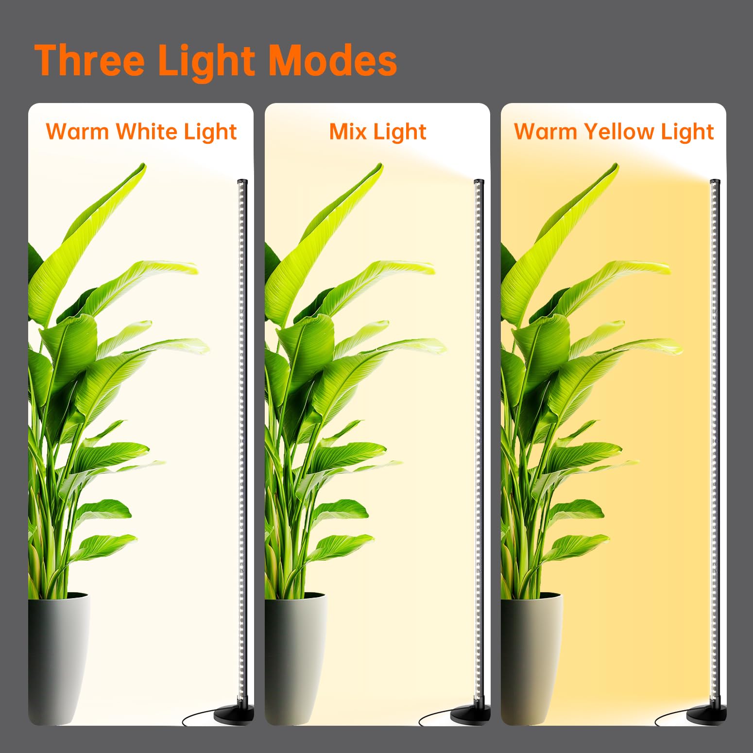 Bstrip wide-irradiation area covers several pots with even light.