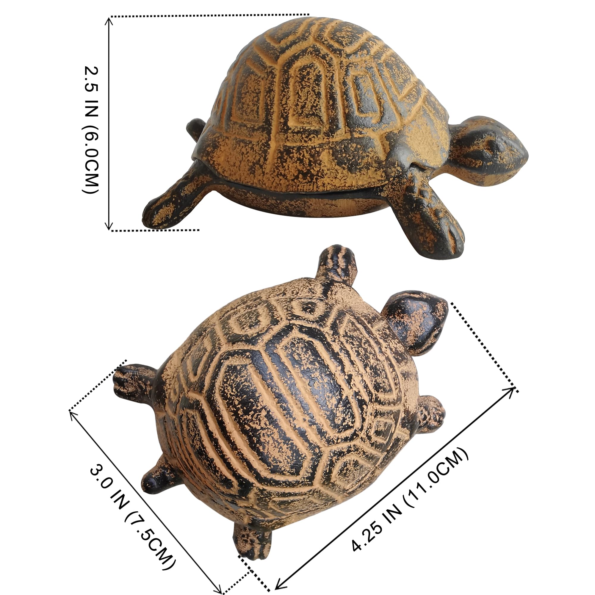 BSTWISH garden turtle key box ornament that hides a spare key