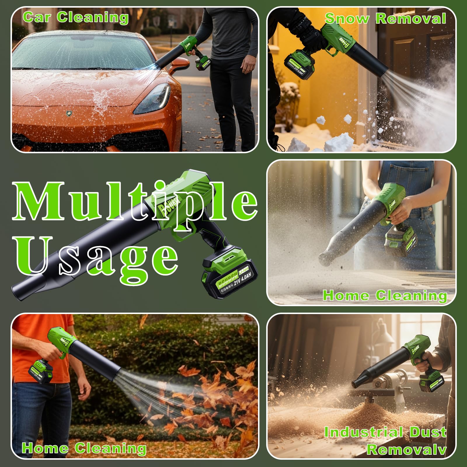 BSUBSU leaf blower wide-surface cleaning for lawns, driveways, and walkways.