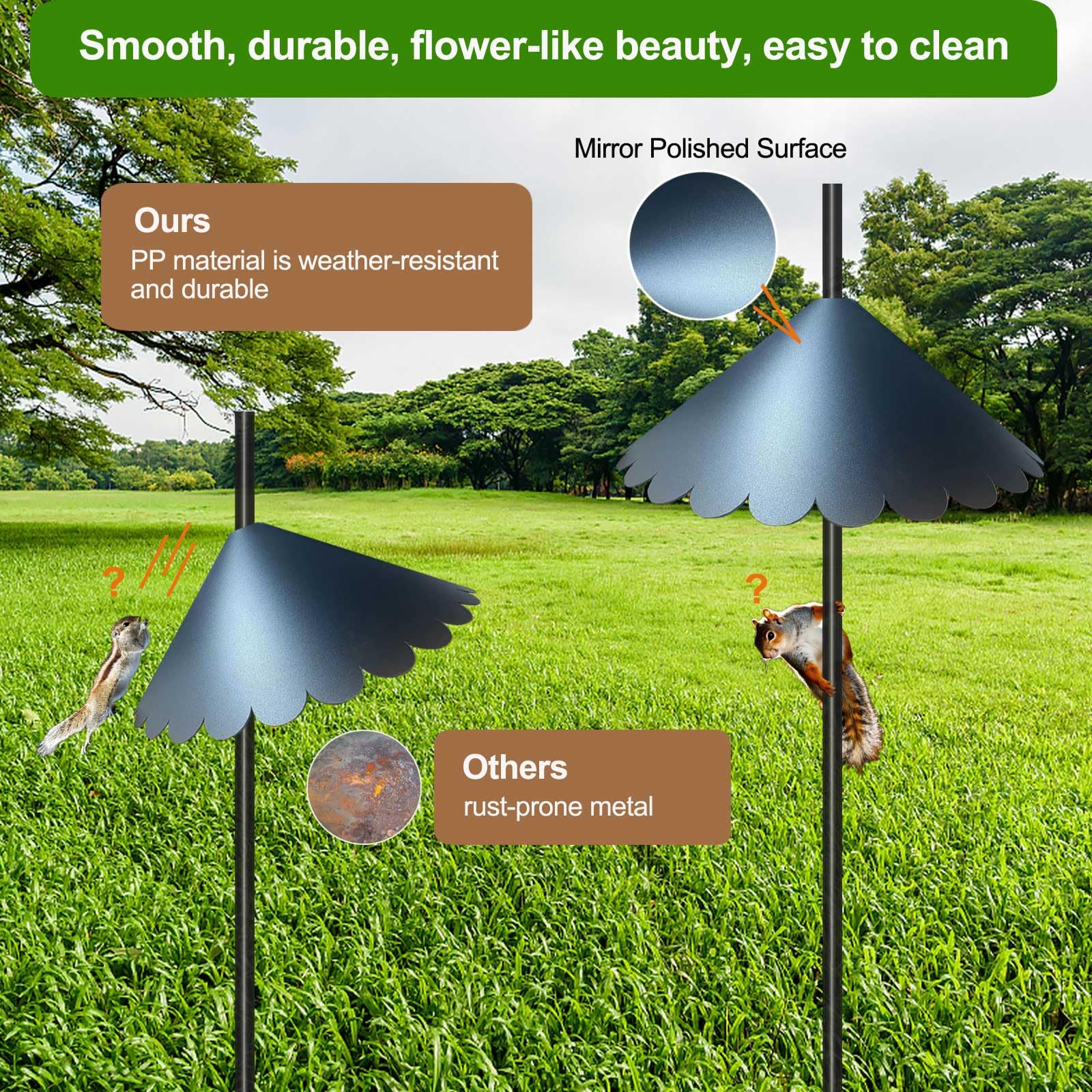 BTFCROCHOOK wildlife-friendly design supports birds while deterring pests.