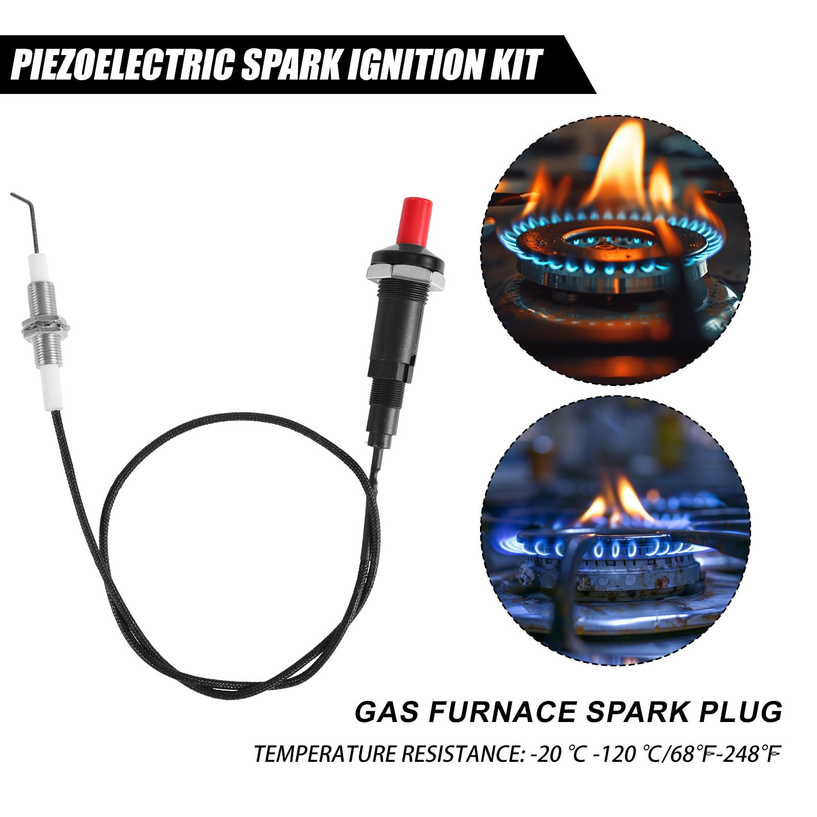 BTFO piezo igniter metal body highlights rugged build for long-lasting use.