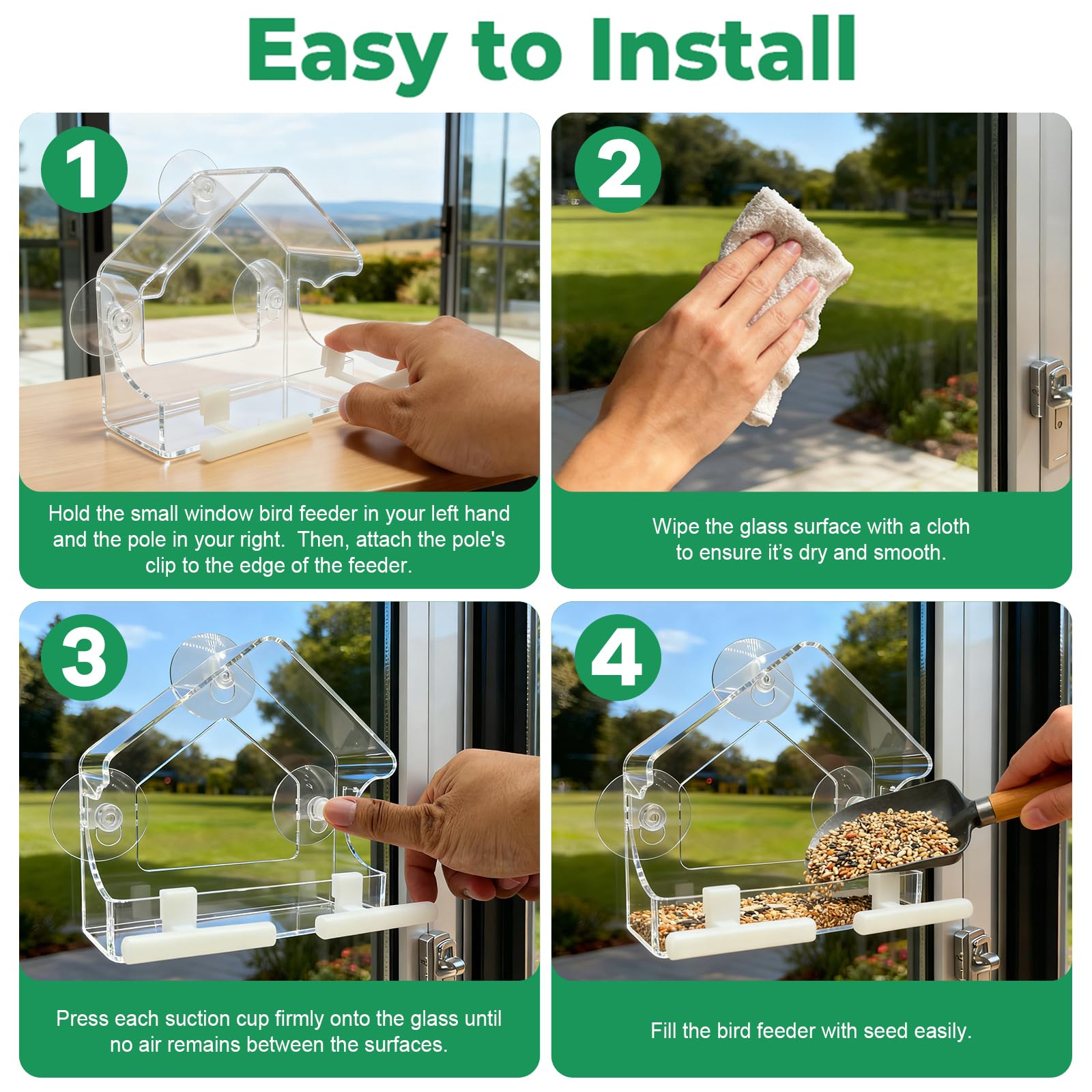 BTFSZ 1-minute setup feeder with tool-free installation