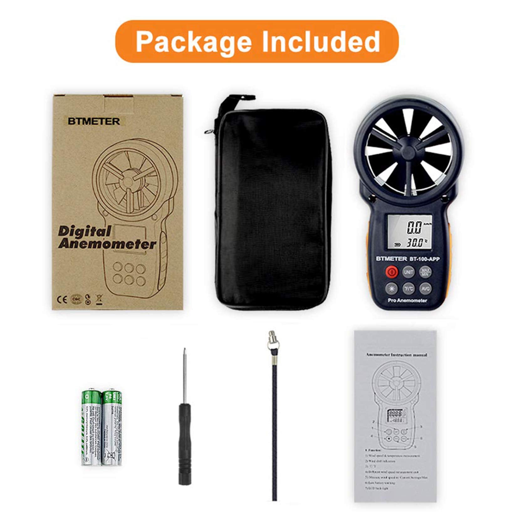 Data logger export option on BT-100APP for Excel or TXT sharing.