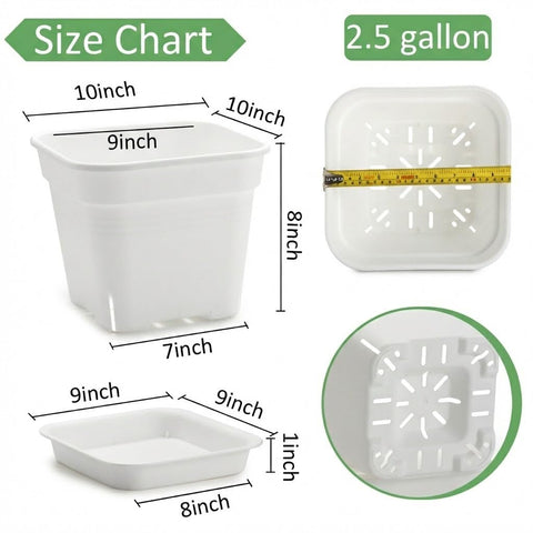 BTPLASTIK matte white planter adds modern style to patios and living spaces.
