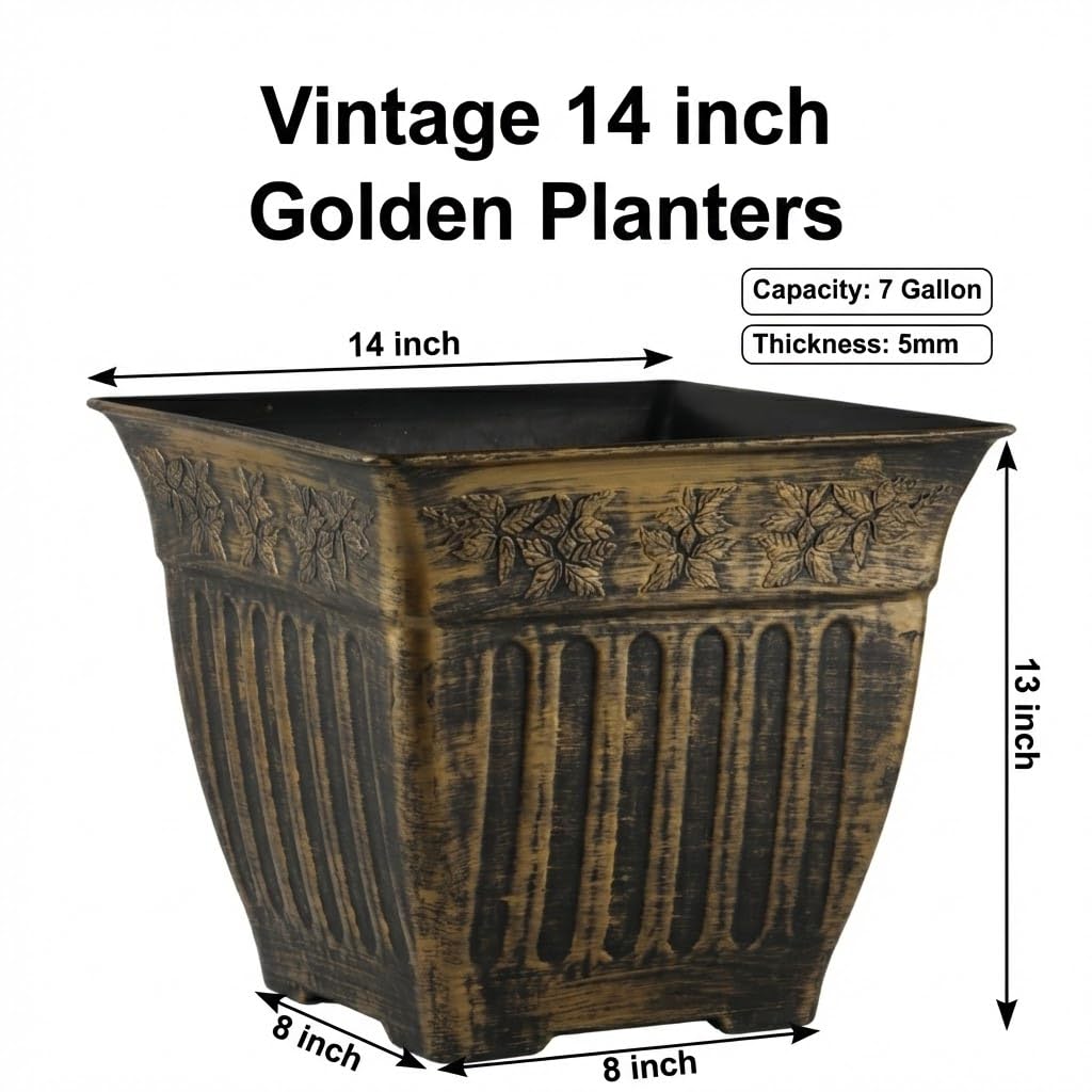 BTPLASTIK 4pack planters on porch demonstrates convenient multi-plant setup.