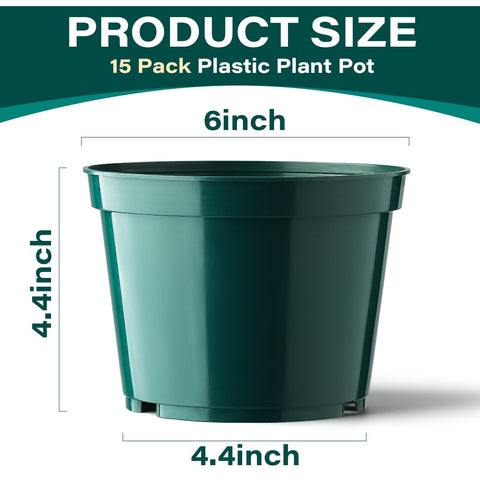 BTPLASTIK 6-inch plant pot drainage holes highlight moisture management