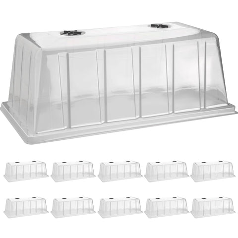 BTPLASTIK 7.3-inch humidity dome over seed tray for vigorous germination