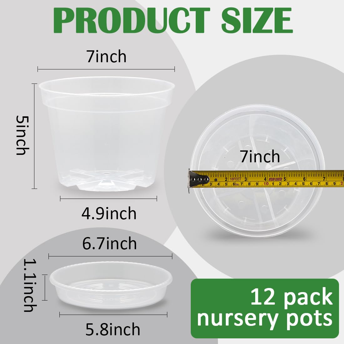 BTPLASTIK clear nursery pot highlighting drainage holes for watering control