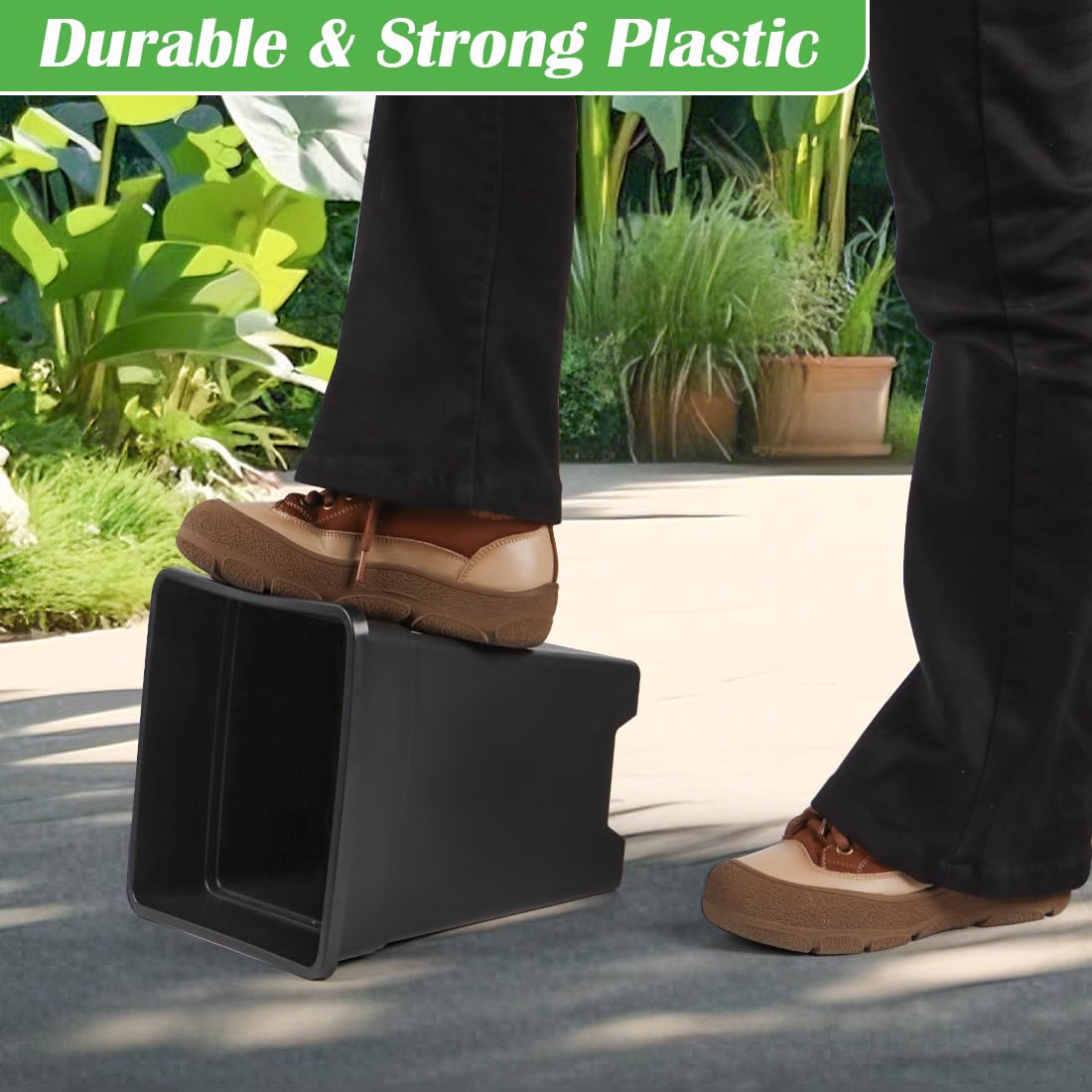 BTPLASTIK deep 5-gallon pots suit tomatoes and small trees outdoors.