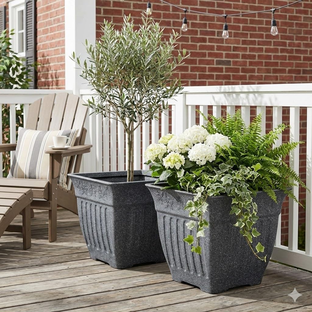 BTPLASTIK planter features drainage holes and raised base for healthier roots
