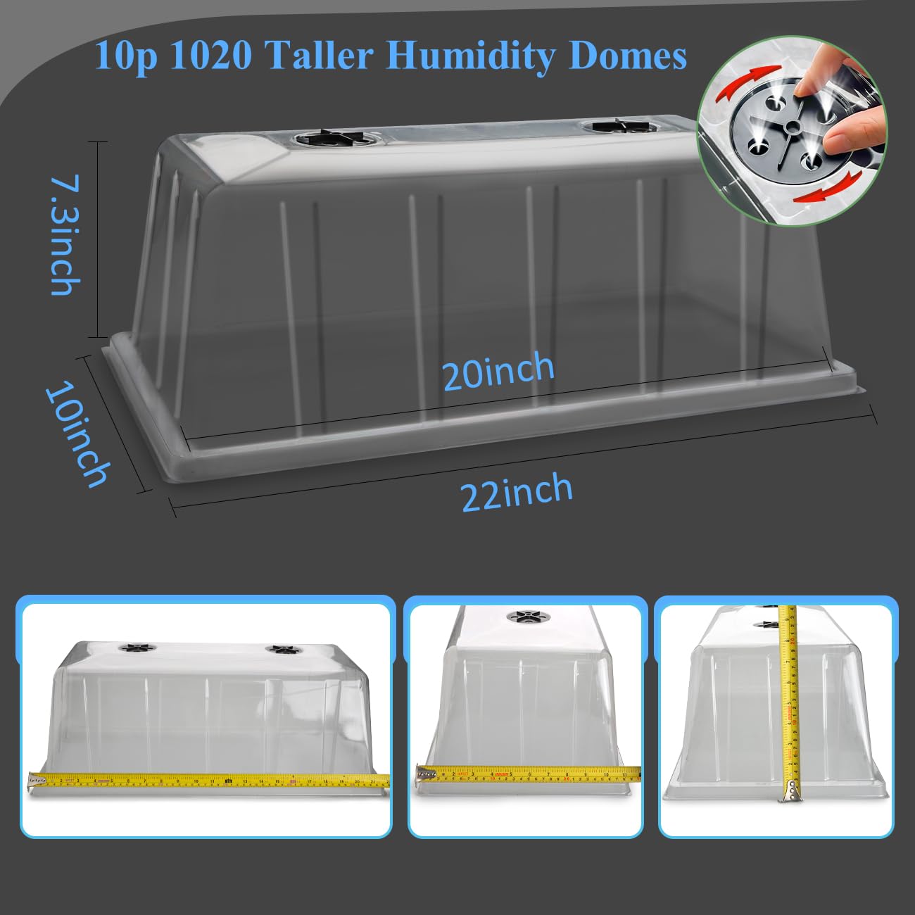 BTPLASTIK dual-vent adjustable dome enables precise humidity control