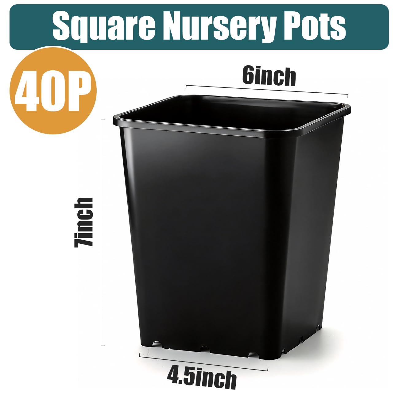 BTPLASTIK durable plastic plant pot for indoor or outdoor use