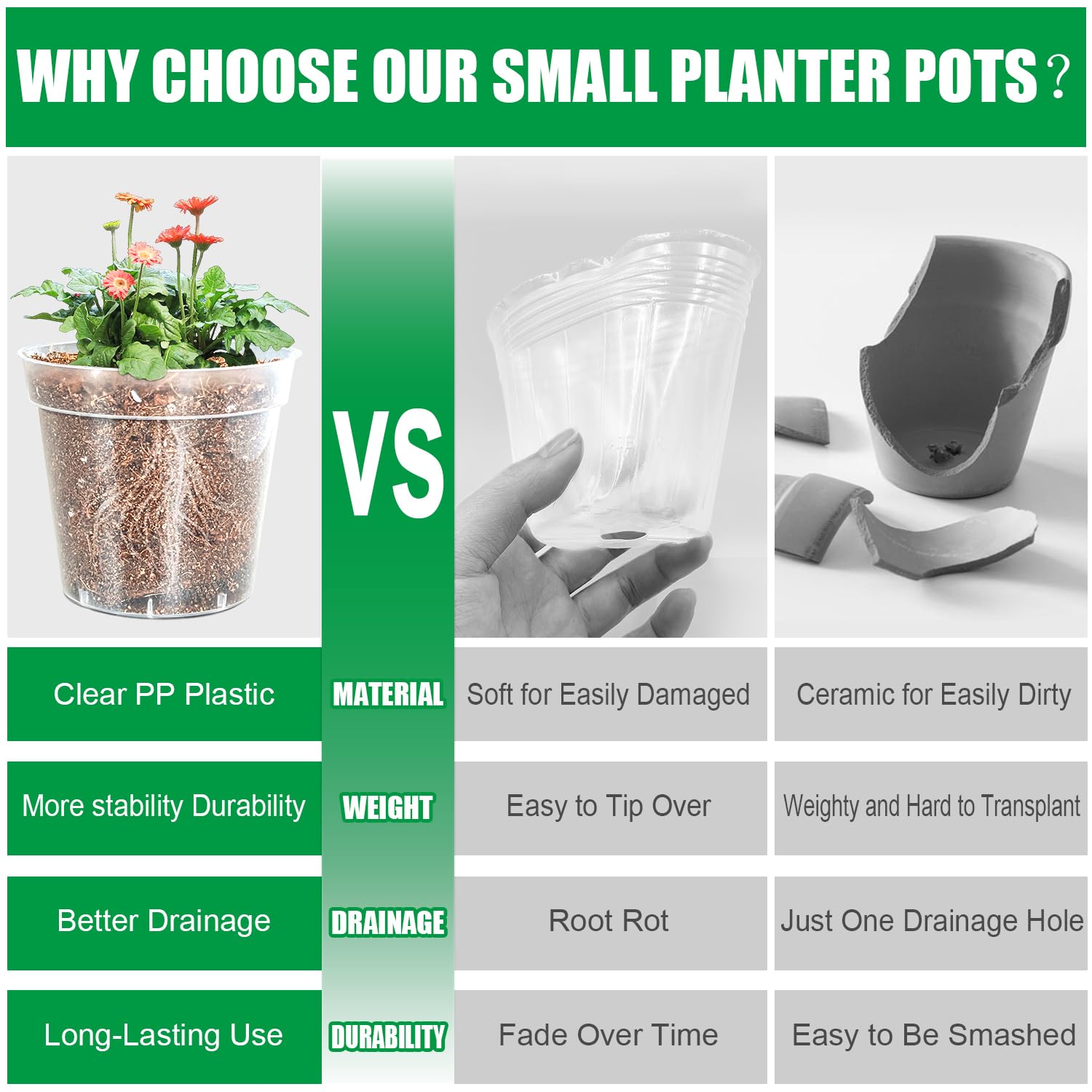 BTPLASTIK durable reusable pot emphasizes long-term value and easy cleaning.