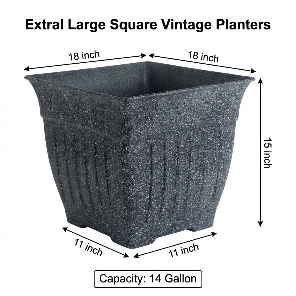 BTPLASTIK imitation cement finish planter enhances rustic spaces without heavy lifting