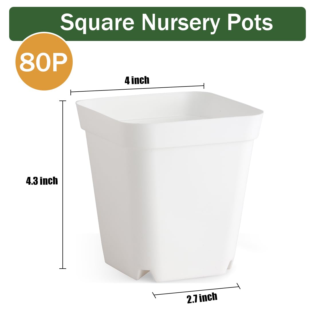 BTPLASTIK stackable 4-inch nursery pots save space during seedling setup.