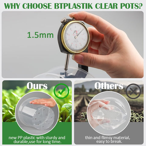 BTPLASTIK plant tray for pots keeps spills off furniture and tidy surfaces