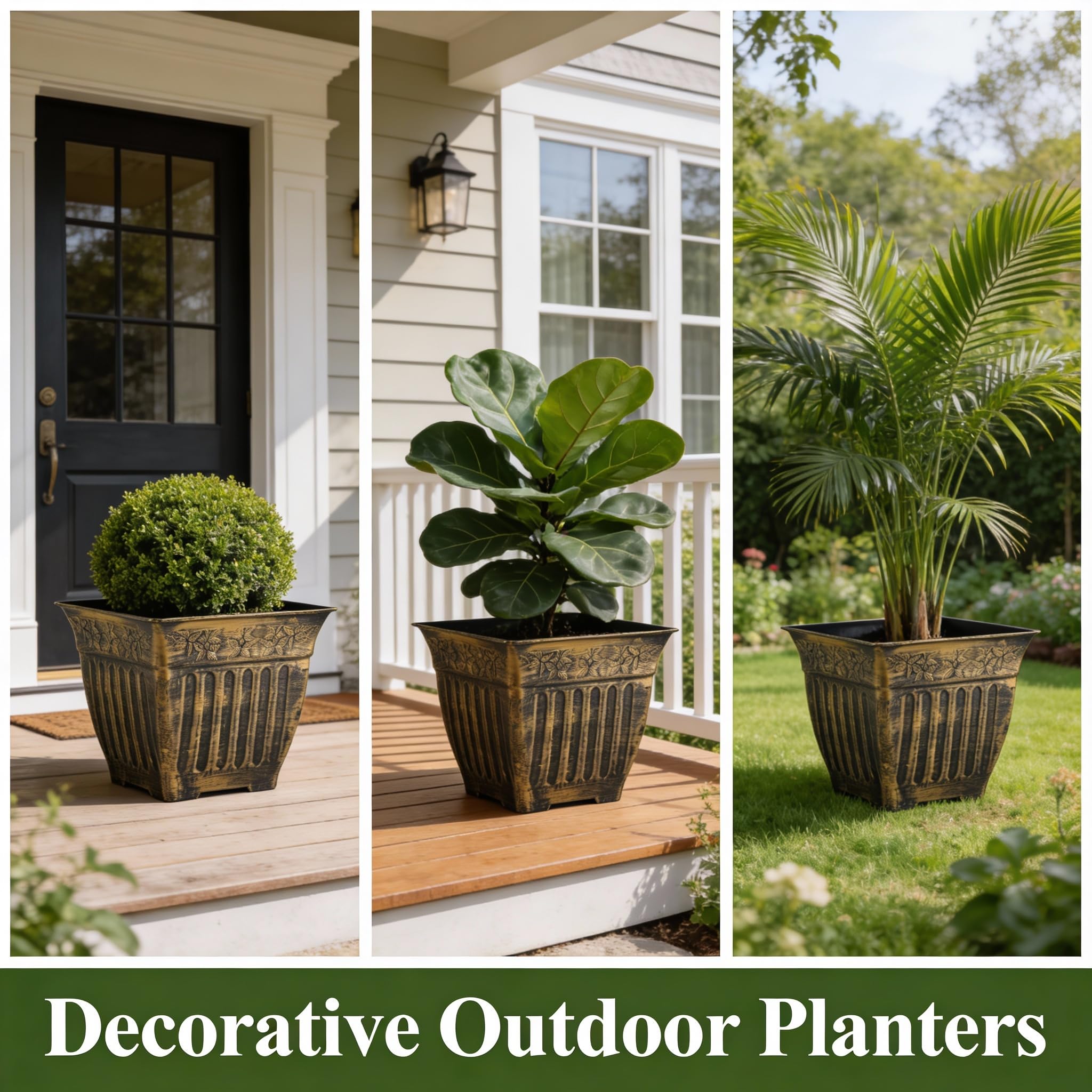 BTPLASTIK planter shown indoors for living room corners, easy to move.