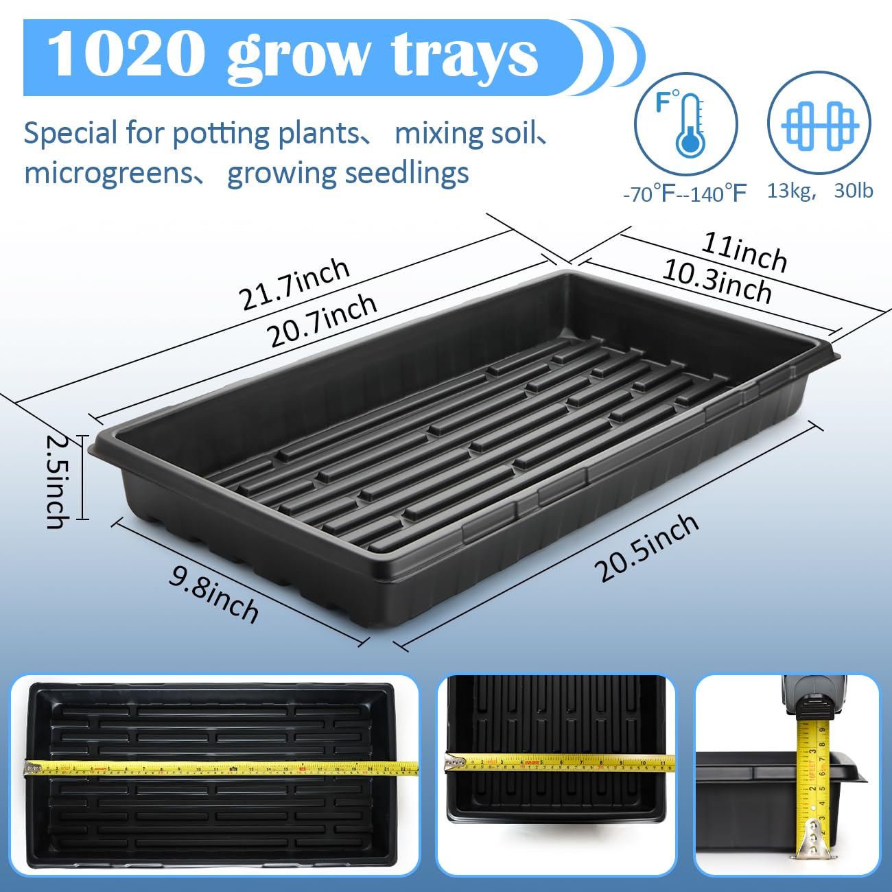 BTPLASTIK seed-start tray adapts from germination to transplant stages.