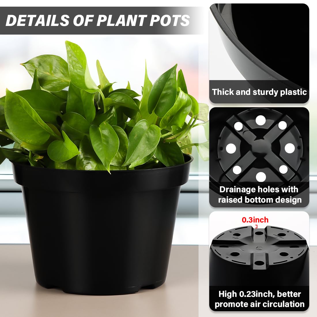 BTPLASTIK sturdy PP plant pot resists cracking during transplanting