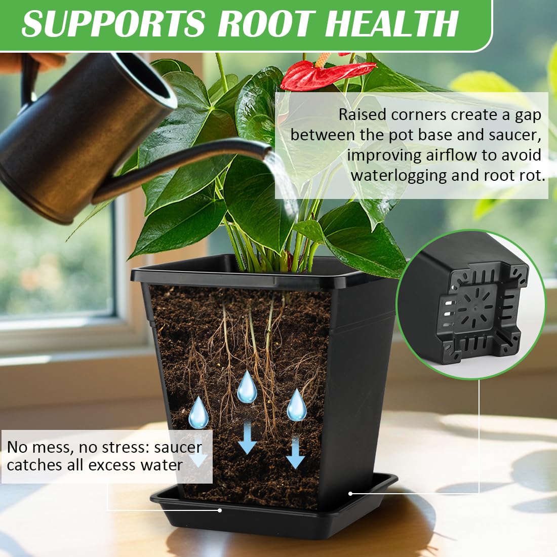 BTPLASTIK weatherproof planters survive extreme temperatures, protecting roots.
