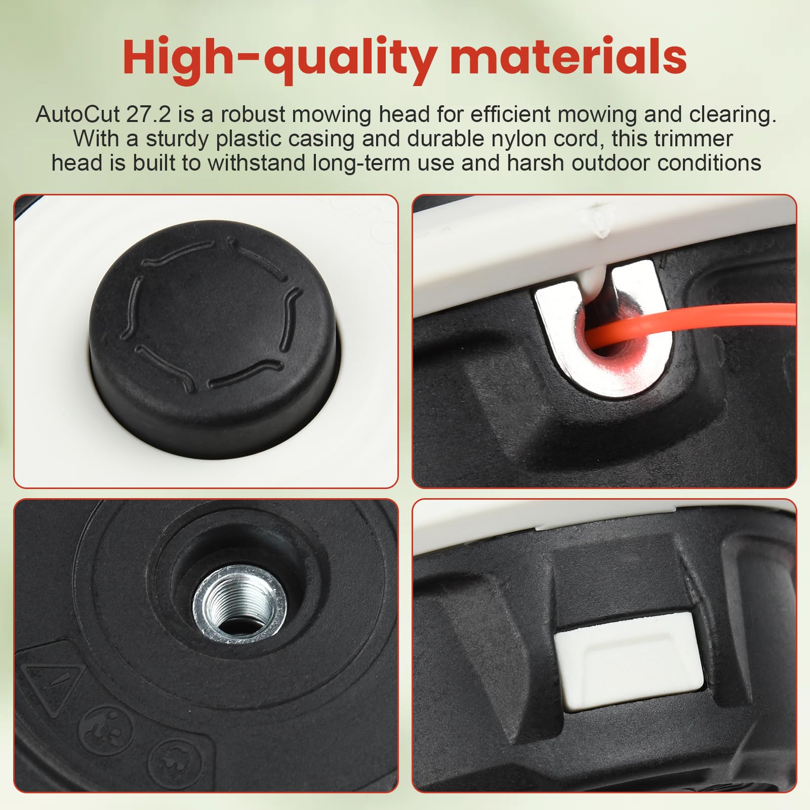 BTRSOLUS 27-2 head demonstrates quick fit for Stihl trimmers.