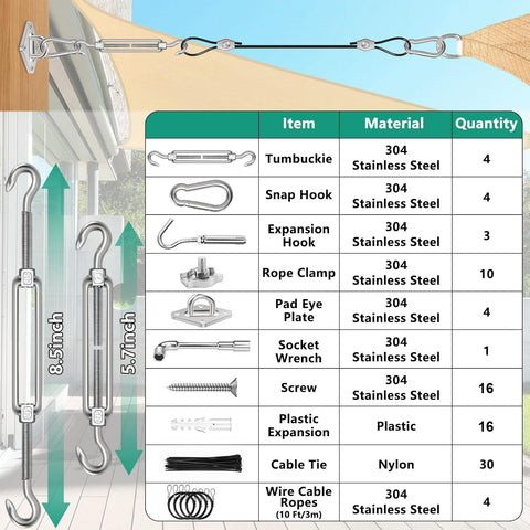 Btvsd adjustable turnbuckles help achieve a precise tension across sails.