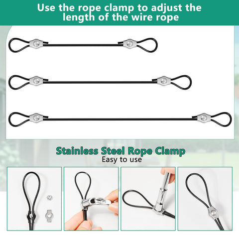 Btvsd rope clips and tie straps simplify neat, tidy installation.