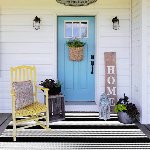 BUAGETUP front-door welcome mats blend farmhouse charm with modern vibes.