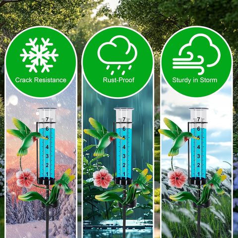 BUARO8AGA solar panel powers the gauge for long outdoor use