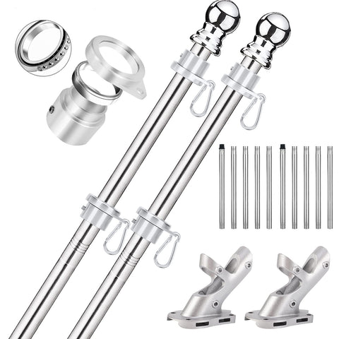 Bubblythe 6ft flag pole assembly for easy outdoor display.