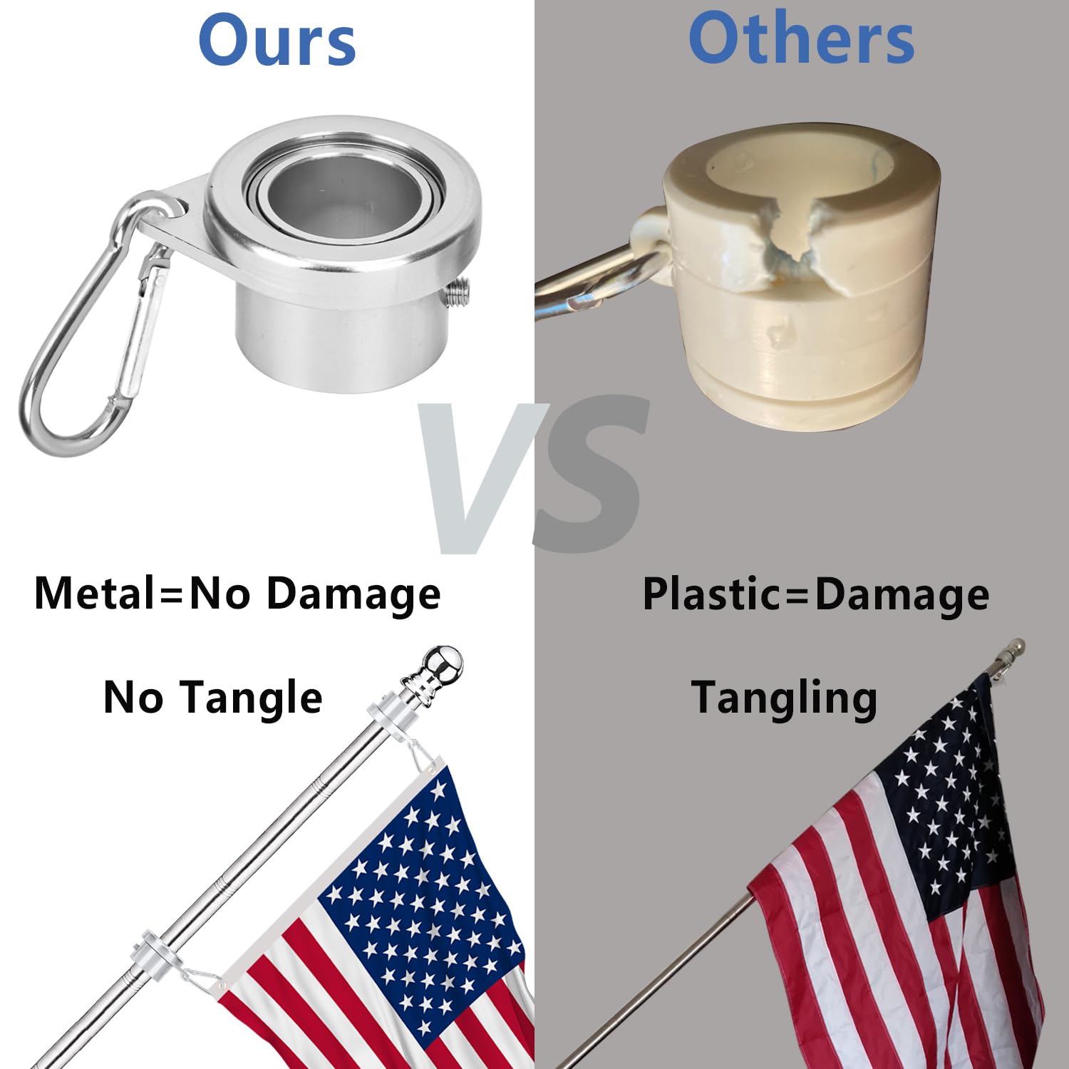 Bubblythe flag pole topper adds a polished finish.