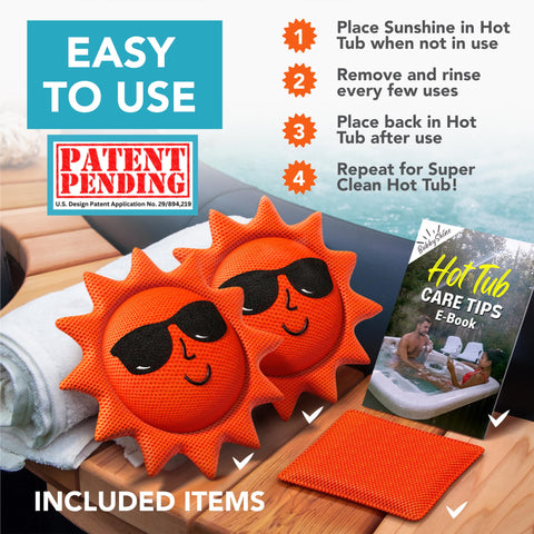 BubbyShine hot tub oil absorber sponge captures oils for smoother, clearer spa water.