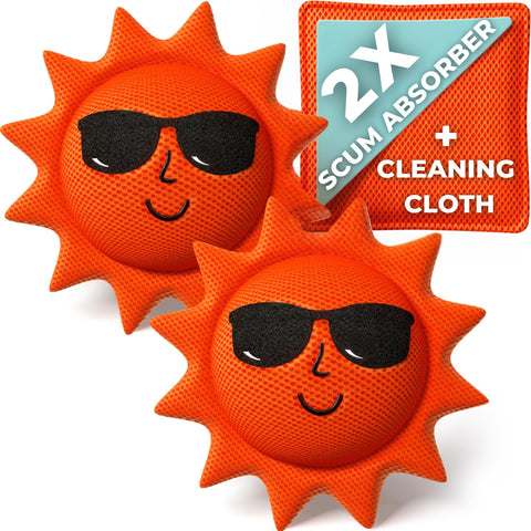 BubbyShine hot tub scum absorber floats to collect body oils for clearer water.