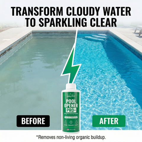 BubbyShine perimeter dispersion image illustrating even application around pool.