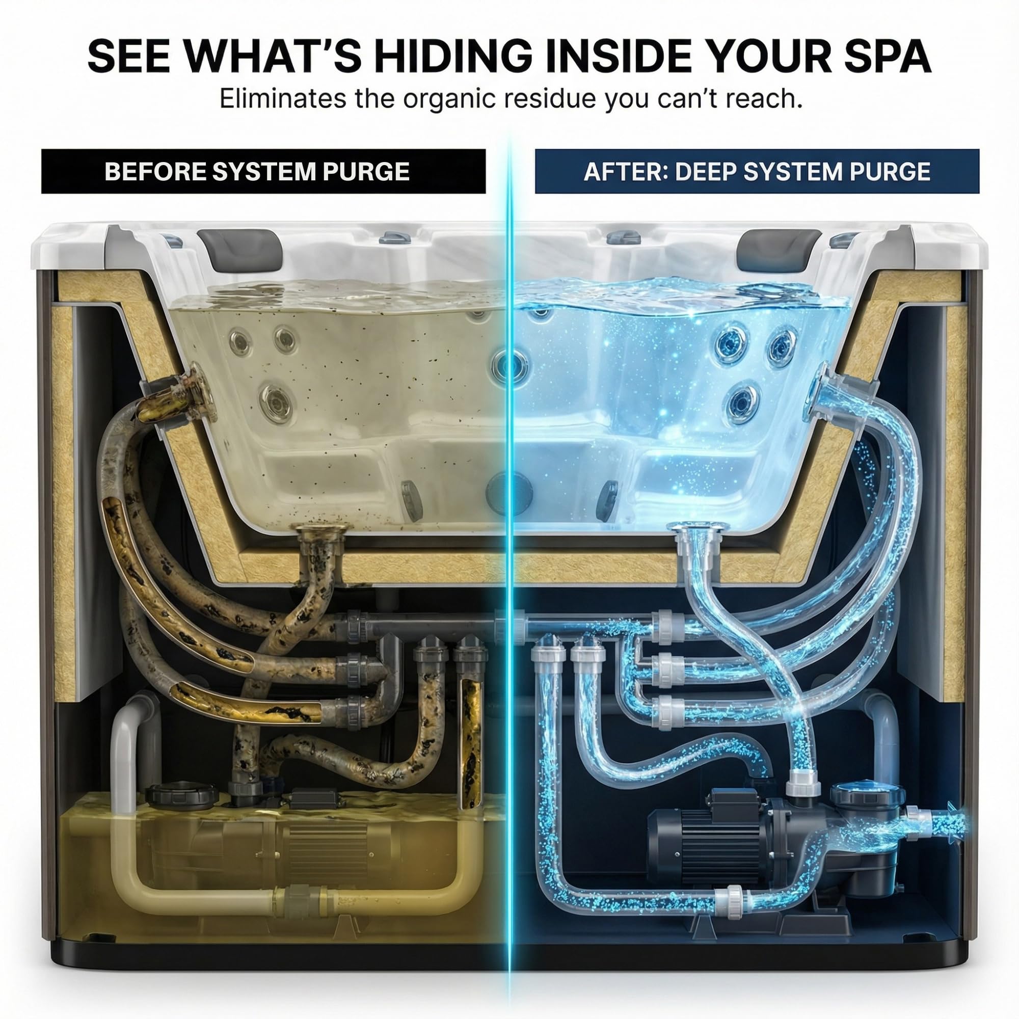 BubbyShine pipe cleaner deep inside jets supporting better flow