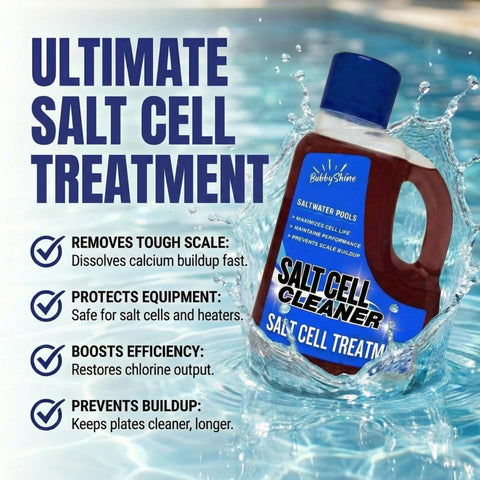 BubbyShine salt cell cleaner pour action ready for quick scale removal