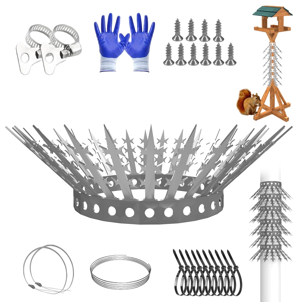 Bublador Bird Squirrel Spikes 80in strip deters climbing and protects feeders.