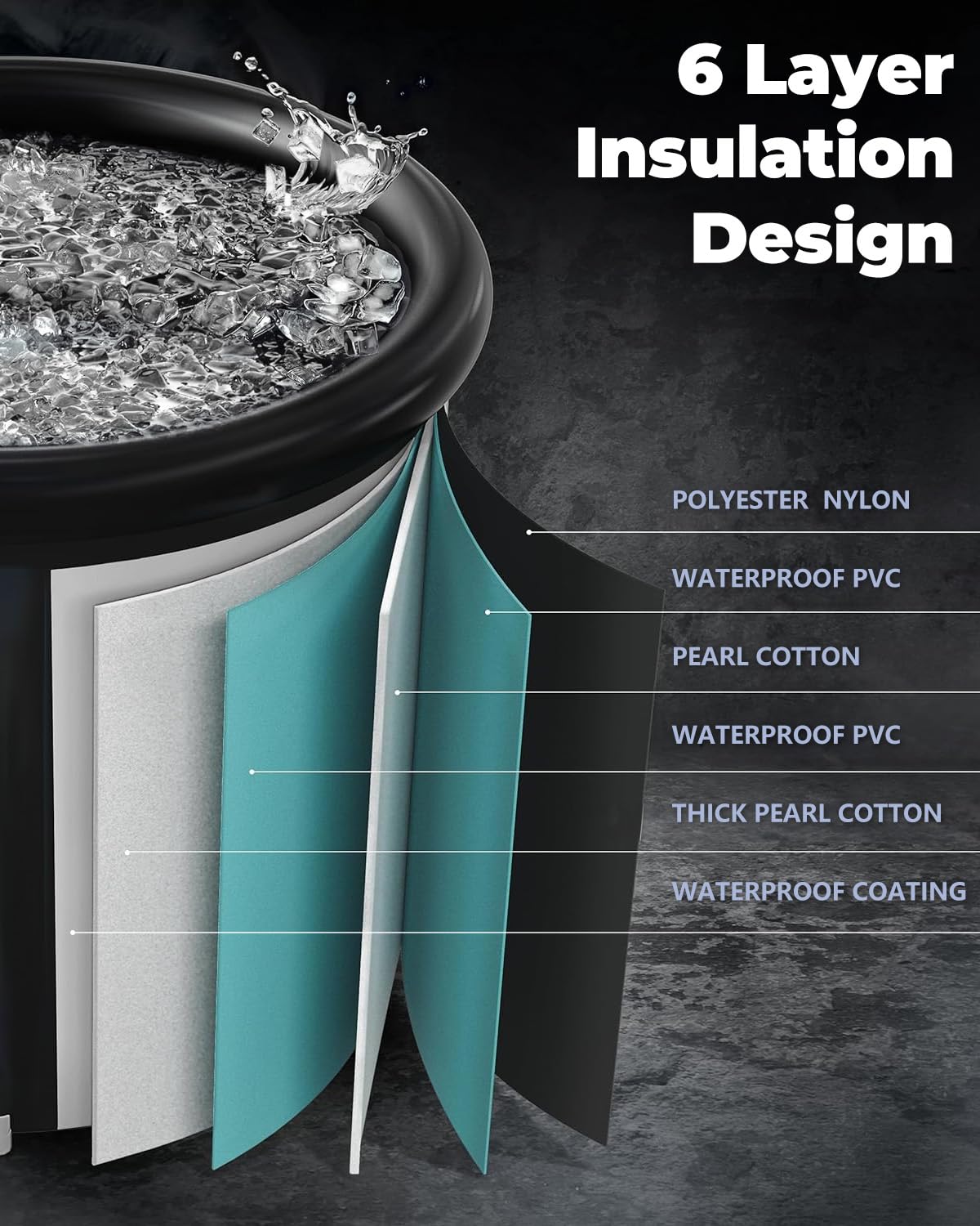 Bubplay Ice Bath drain hose simplifies quick water release after sessions.