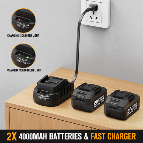 UL-certified fast charger with 2.2A output and safety protection.