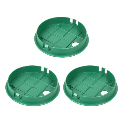 Buccilly green 6in valve box cover in garden setting for multiple boxes