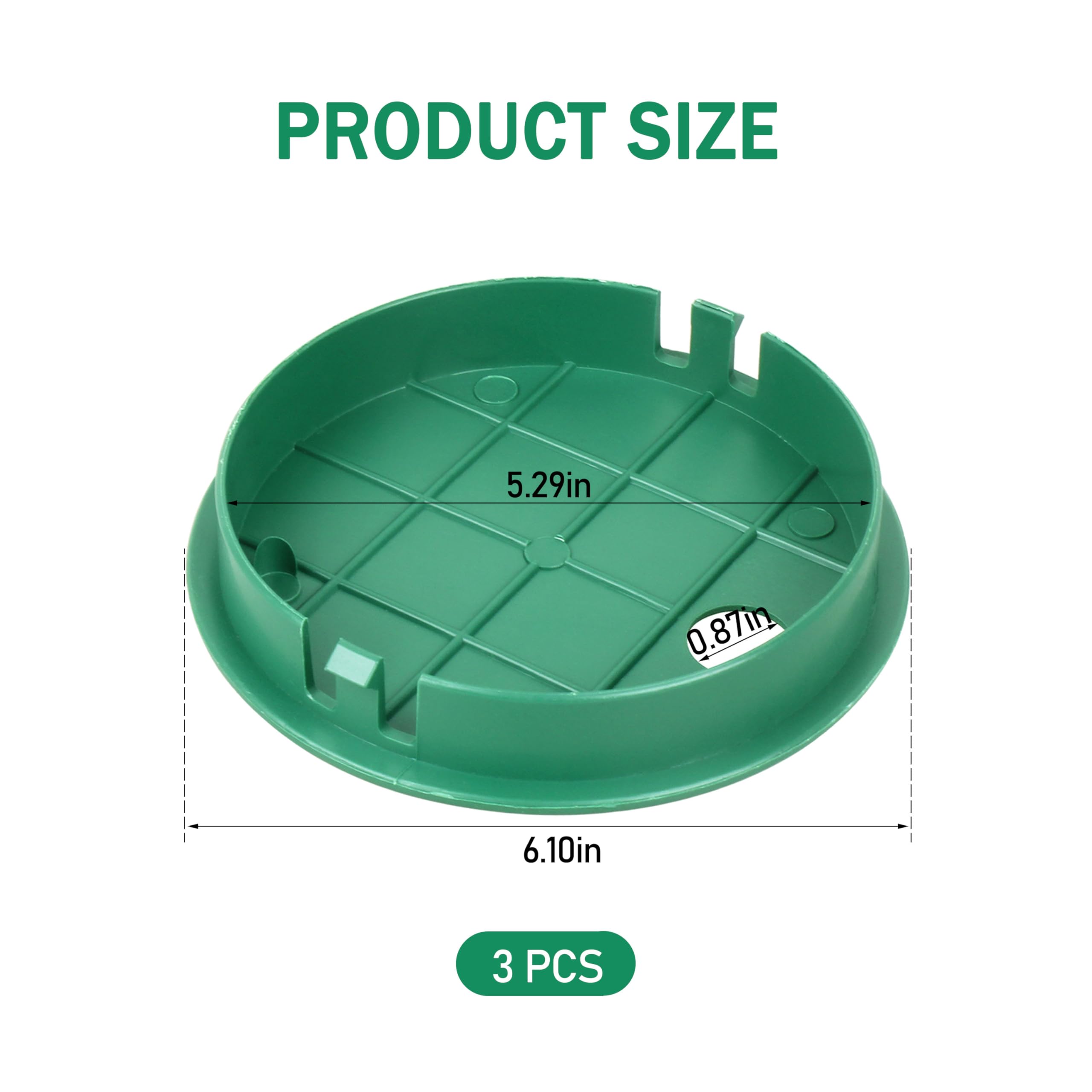 Buccilly 3-pack valve box cover closeup shows durable outdoor construction