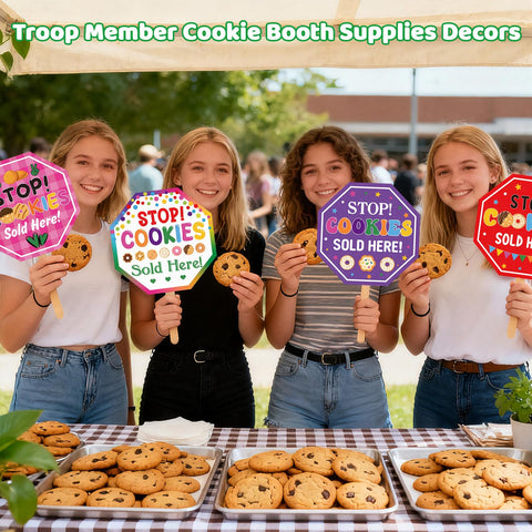 Bucherry handheld stick for signs easy deployment at bake sales and troop events