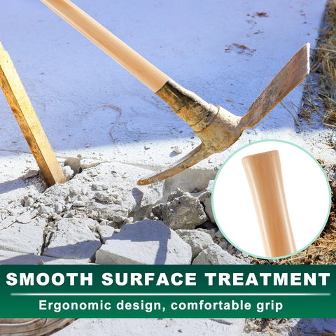 Bucherry heavy-duty pickaxe handle assembly for a secure fit
